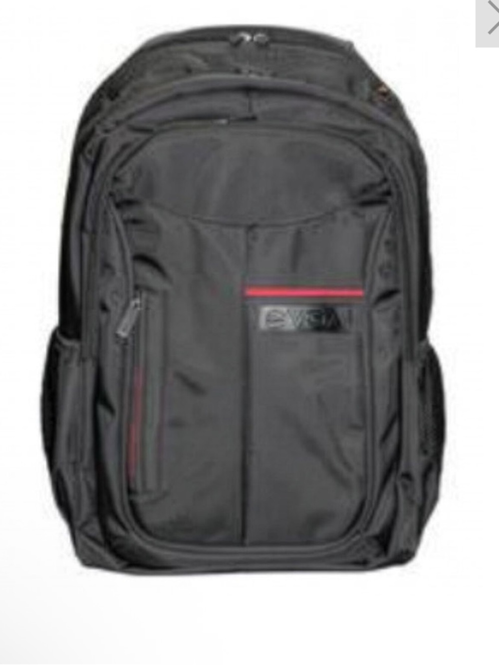 EVGA Black Backpack with Red Accent for Tech and Travel and laptop